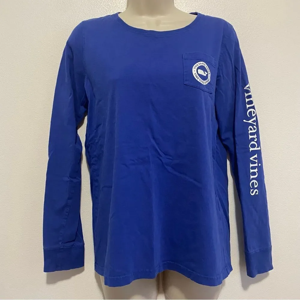 VINEYARD VINES Blue Crewneck Long Sleeve Shirt - Picture 4 of 10